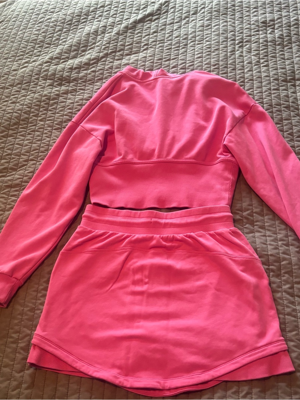 JoyLab Pink Cropped Hoodie and Drawstring Skirt Set - Picture 5 of 5